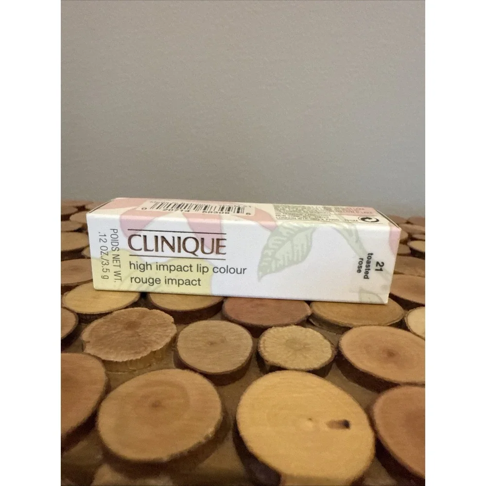 Clinique High Impact Lip Colour 21 Toasted Rose NIB Full Size .12‎ Oz